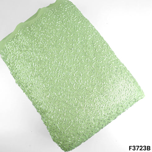 Cut Dana Thread Sequins Embroidered Georgette Fabric-F3723