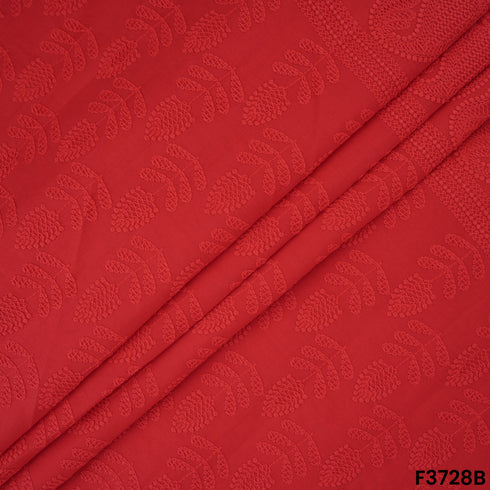 Thread Embroidered Cambric Cotton Fabric-3728
