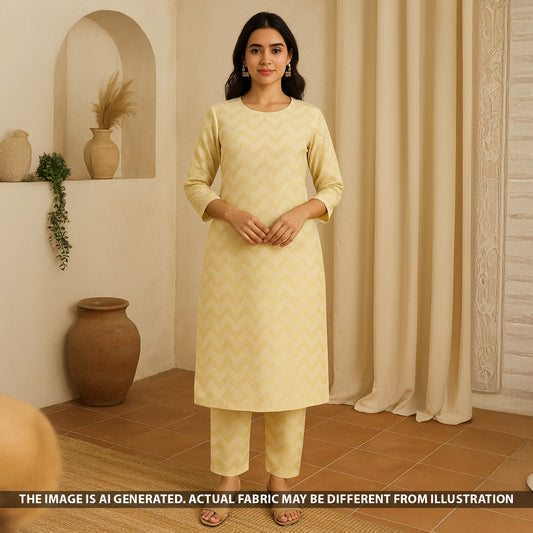 Zari Work Pure Monga Silk Fabric - F5413