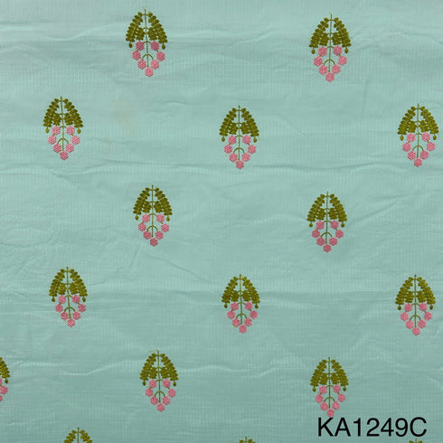 Embroidered Kota Cotton Fabric-KA1249