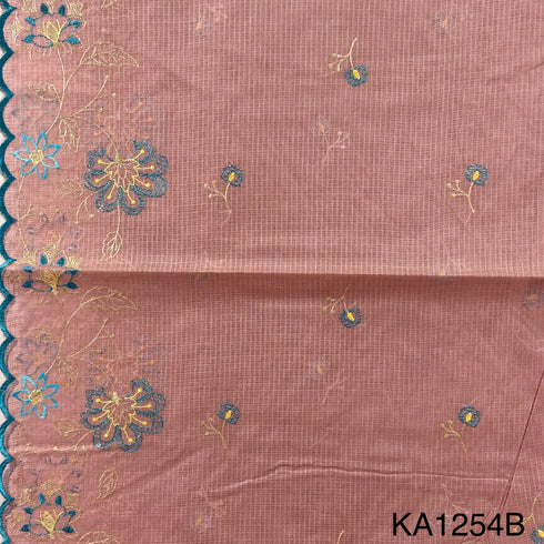 Embroidered Kota Cotton Fabric-KA1254