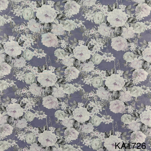 Printed Pure 2 X 2 Rubia cotton Fabric-KA1726