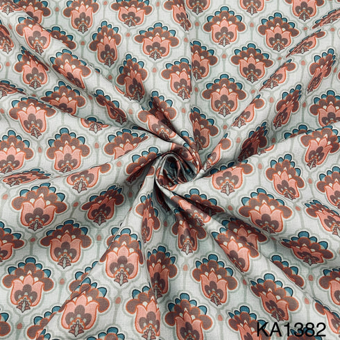 Printed Linen Cotton Fabric-KA1382