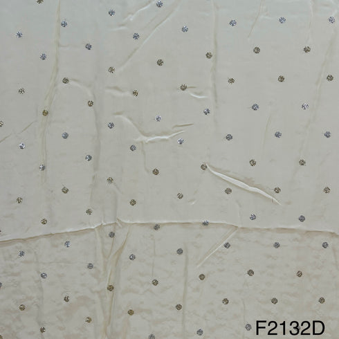 Zari Sequins Crepe Fabric-F2132