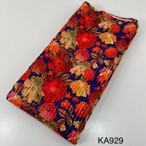 Printed Sequins Organza Fabric-KA929