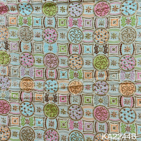 Embroidered Sequins Georgette Fabric-KA2244