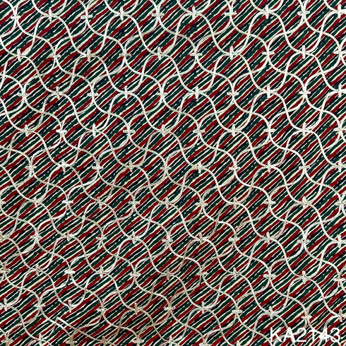 Printed Gota Patti Cotton Fabric-KA2143