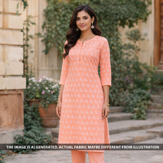 Chikankari Cotton Fabric - F6335