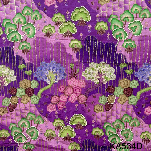 Position Print Zari Sequins Beads Cut Dana Work Crepe Fzbric-KA534