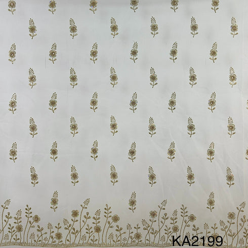 Zari Sequins Net Fabric-KA2199