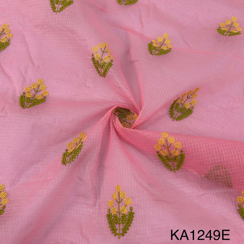 Embroidered Kota Cotton Fabric-KA1249