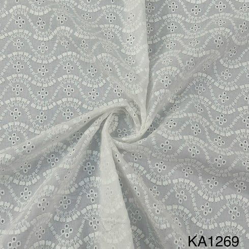 Chikankari Cotton Fabric-KA1269