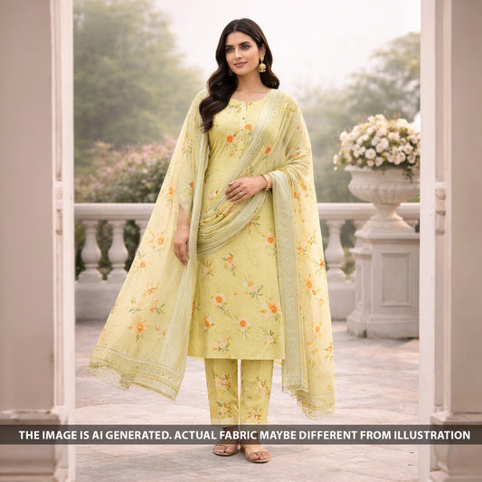 Digital Print Hakoba Cambric Cotton Fabric - F6320