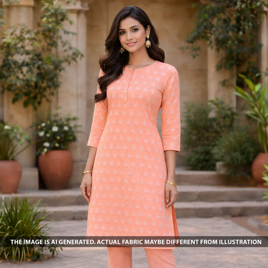 Chikankari Cotton Fabric - F6334