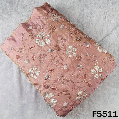 Cut Dana Thread Sequins Embroidered Shimmer Tissue Fabric - F5511