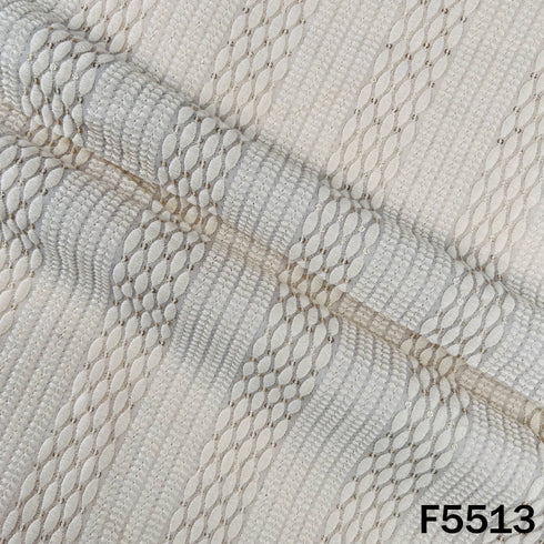 Dyeable Thread Sequins Embroidered Georgette Fabric - F5513
