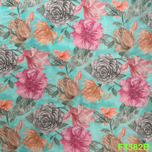 Printed Muslin Fabric-F3382