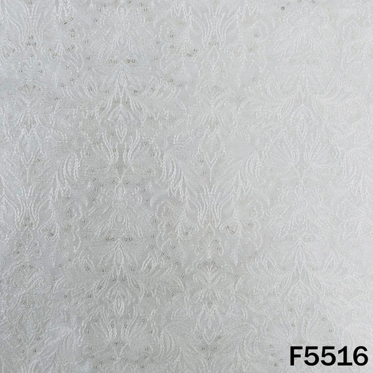 Dyeable Thread Sequins Embroidered Dola Silk Fabric - F5516