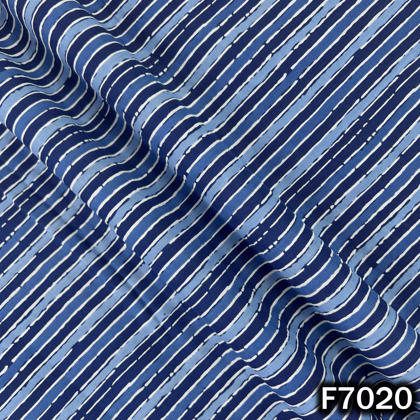 Indigo Print Cambric Cotton Fabric - F7020