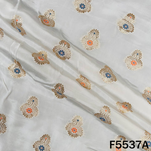 Dyeable Zari Work Crepe Fabric - F5537