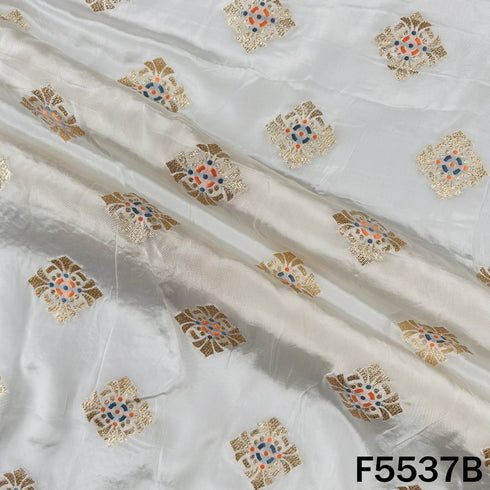 Dyeable Zari Work Crepe Fabric - F5537