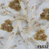 Dyeable Cut Dana Zari Sequins Pearl Embroidered Net Fabric - F5532