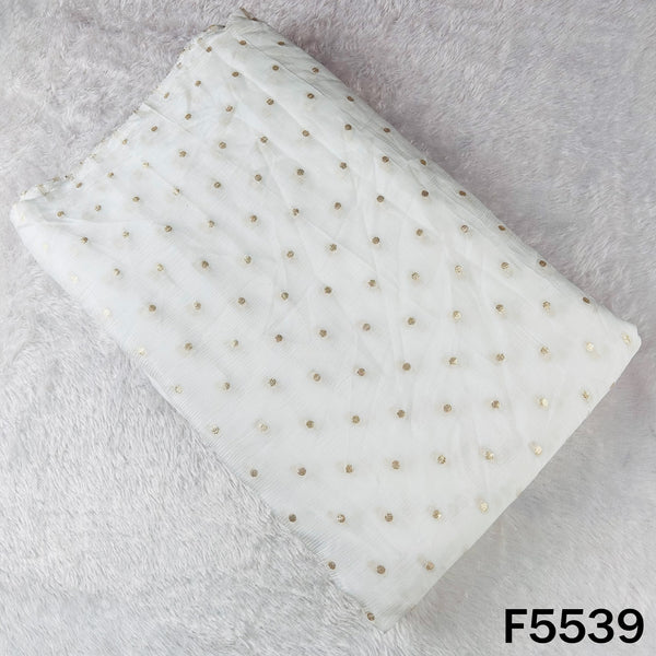 Zari Work Chinnon Chiffon Fabric - F5539