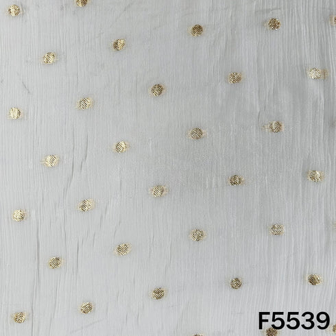 Zari Work Chinnon Chiffon Fabric - F5539