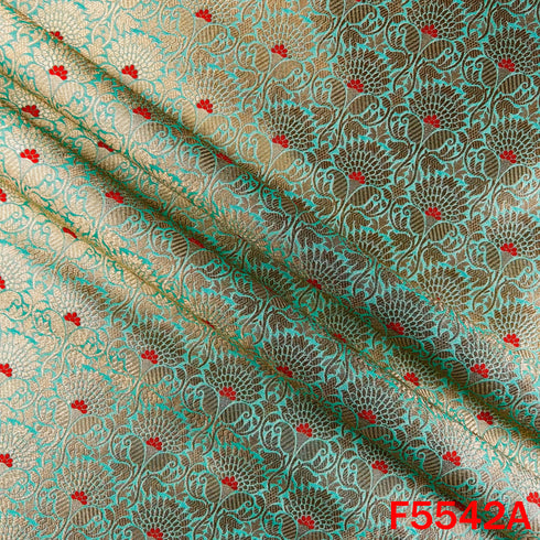 Zari Work Brocade Silk Fabric - F5542