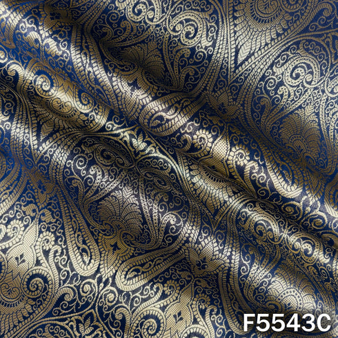 Zari Work Brocade Silk Fabric - F5543