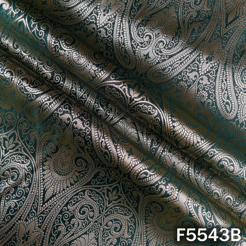 Zari Work Brocade Silk Fabric - F5543