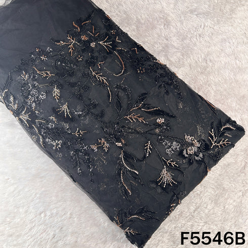 Cut Dana Sequins Embroidered Net Fabric - F5546