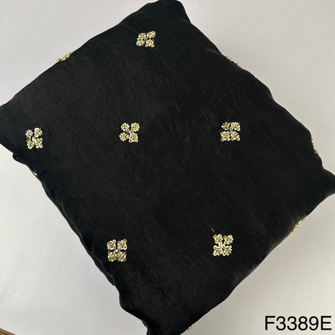 Cut Dana Work Satin Silk Fabric-F3389