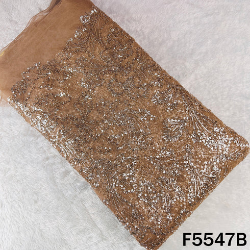 Cut Dana Sequins Embroidered Net Fabric - F5547