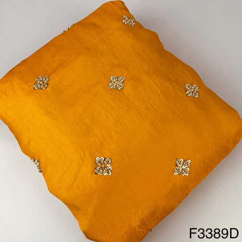 Cut Dana Work Satin Silk Fabric-F3389