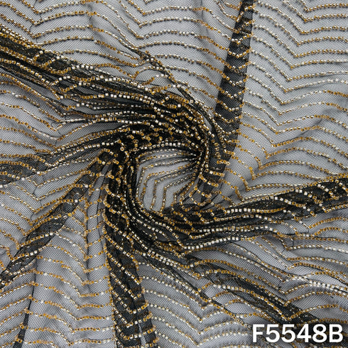 Cut Dana Embroidered Net Fabric - F5548