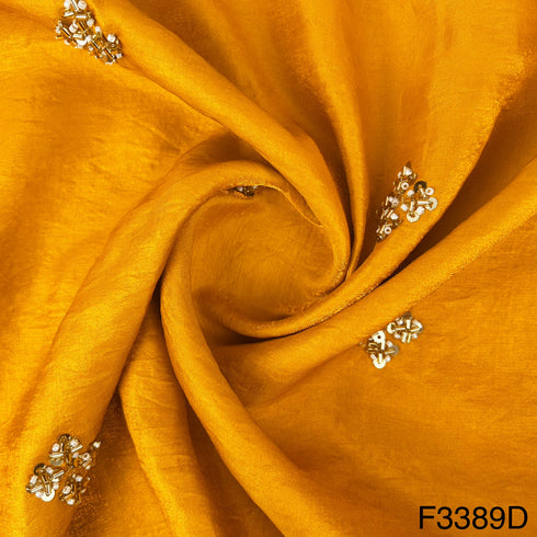 Cut Dana Work Satin Silk Fabric-F3389