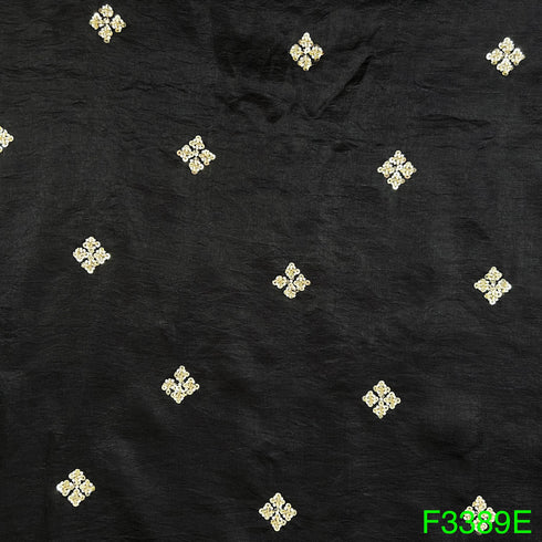 Cut Dana Work Satin Silk Fabric-F3389
