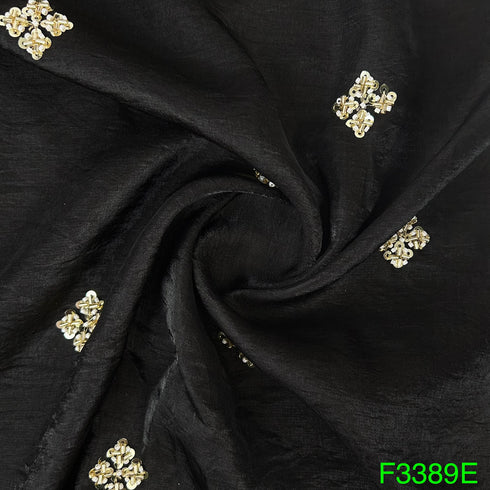 Cut Dana Work Satin Silk Fabric-F3389