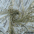Cut Dana Sequins Pearl Embroidered Net Fabric - F5555