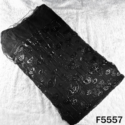 Cut Dana Sequins Embroidered Net Fabric - F5557