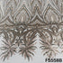 Cut Dana Sequins Pearl Embroidered Net Fabric - F5558