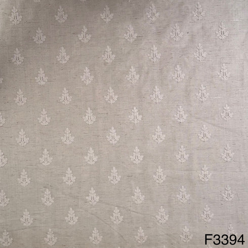 Thraed Embroidered Cotton Silk Fabric-F3394