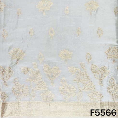 Dyeable Zari Work Upada Silk Fabric - F5566