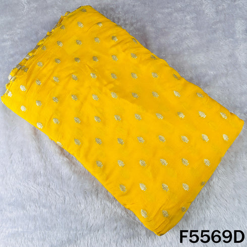 Zari Work Chinnon Chiffon Fabric - F5569