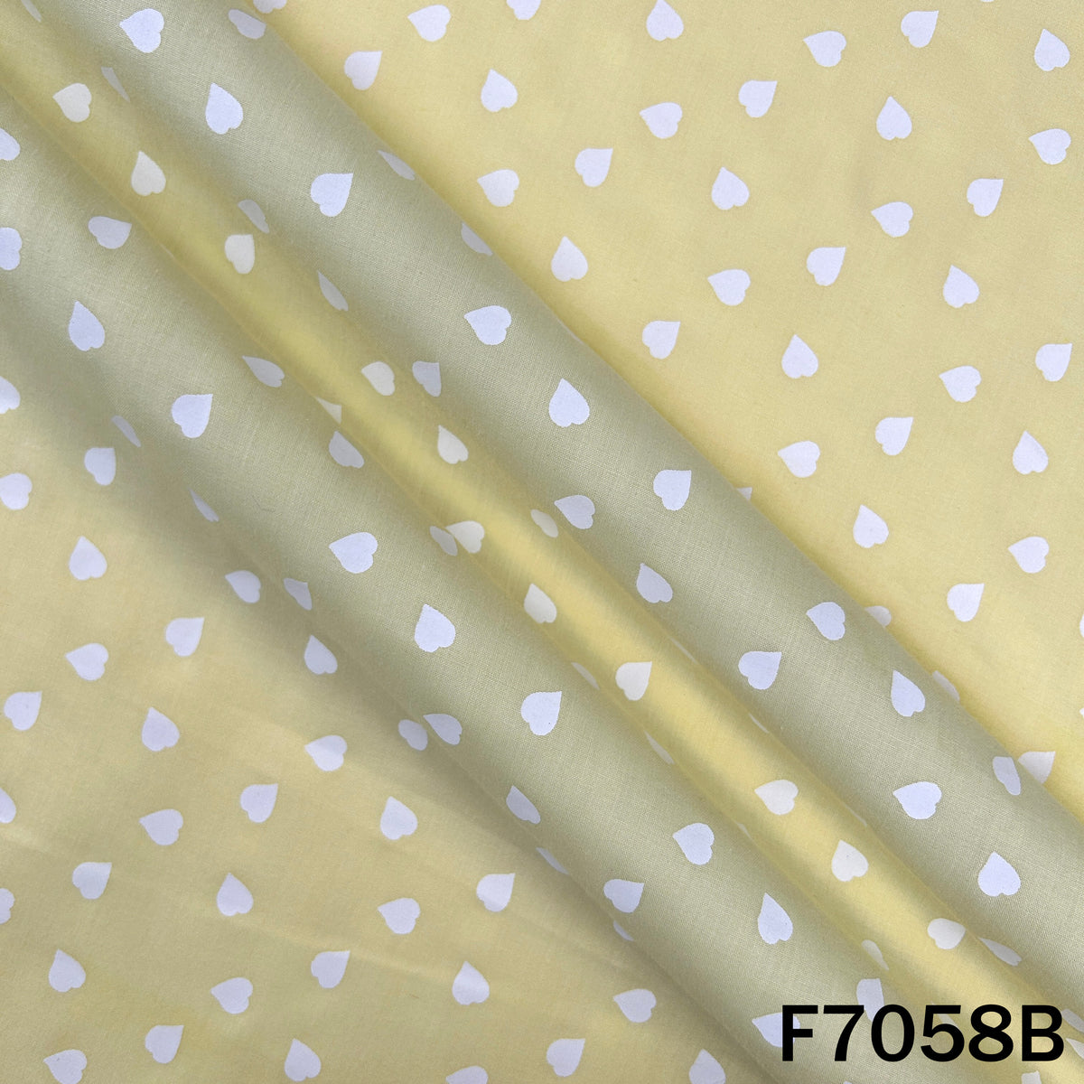 Heart Print Lizzy Bizzy Cotton Fabric - F7058