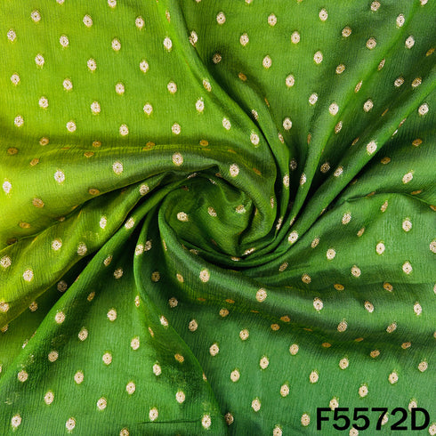 Zari Work Ombre Shade Chinnon Chiffon Fabric - F5572