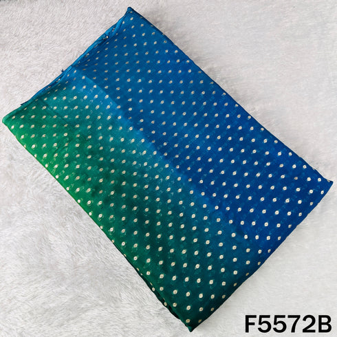 Zari Work Ombre Shade Chinnon Chiffon Fabric - F5572