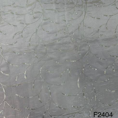 Thread Sequins Silk Tissue Fabric-F2404