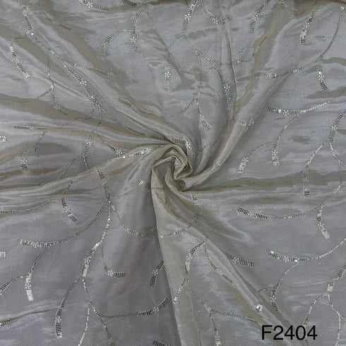 Thread Sequins Silk Tissue Fabric-F2404